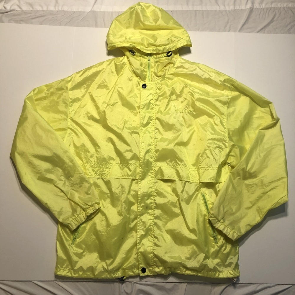 Vintage Speedo Nylon LARGE Windbreaker Jacket Yellow FREE SHIPPING